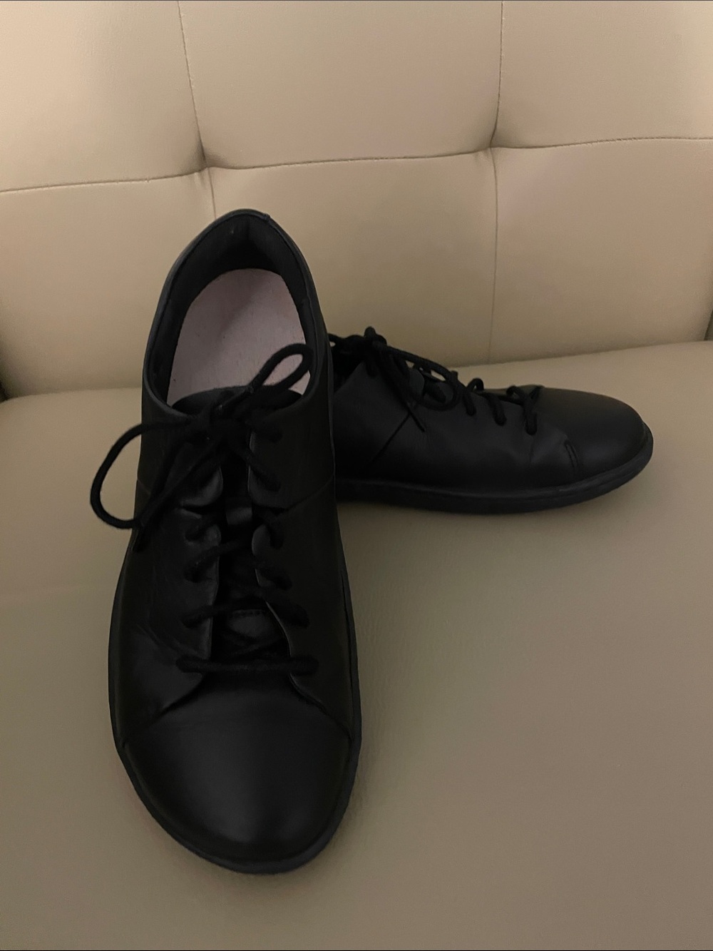 Birkenstock Black Leather Lace-Up Women's Sneakers